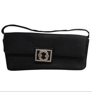 Black Satin Evening Bag
